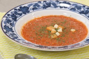 白ねぎと日南トマトのスープ